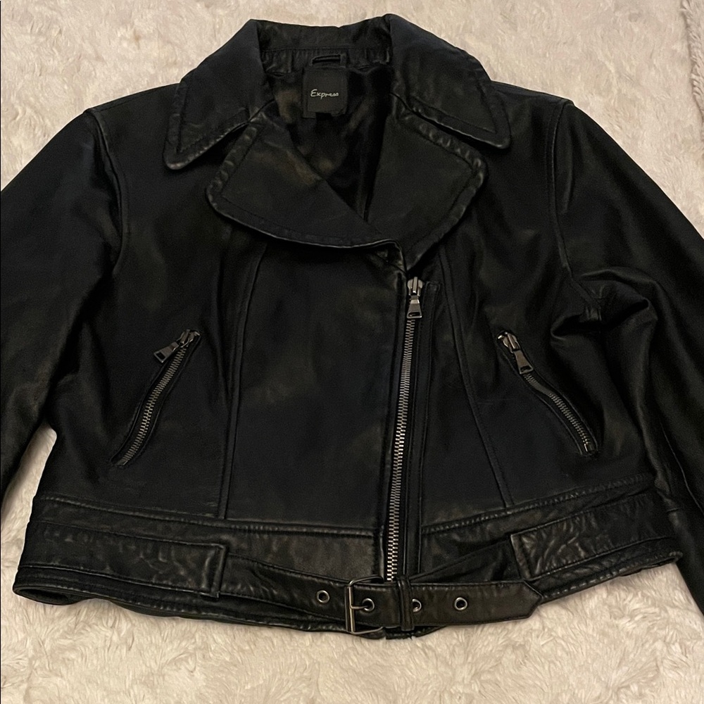Express Black Leather Jacket